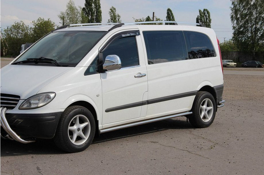 Side Bars BB001 (2 pcs, Stainless Steel) for Mercedes Vito W639 2004-2014 - image 2