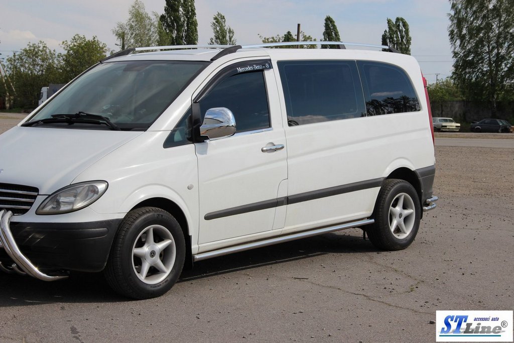 Lateral pipe BB001 (2 PCs., stainless.) for Mercedes Viano 2004-2014 - image 3