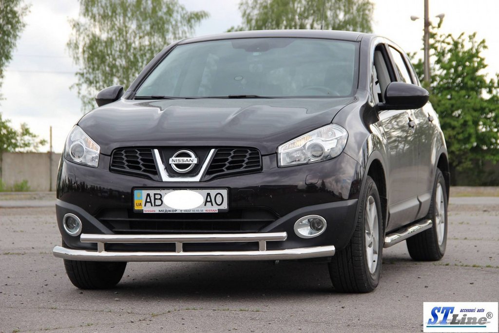 Front dual us ST016 (stainless) for Nissan Qashqai 2010-2014 - image 2