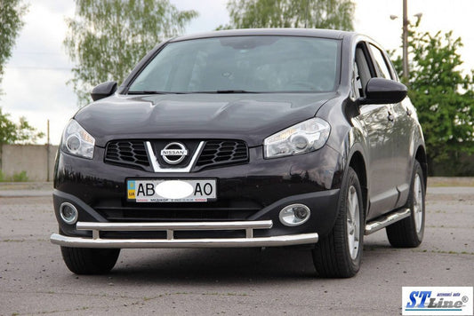 Front dual us ST016 (stainless) for Nissan Qashqai 2010-2014 - image 2