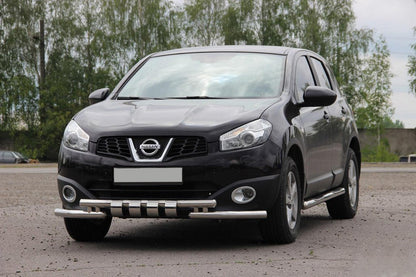 Front Bar ST009-15 (Stainless Steel) for Nissan Qashqai 2010-2014 - image 1