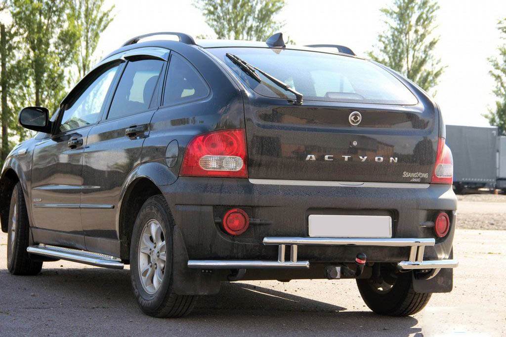 Back protection AK005-2 (stainless) for SsangYong Action 2006↗ - Reelken Auto