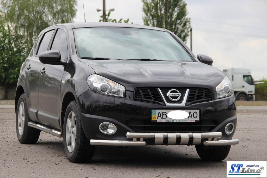 Front of us ST009-15 (stainless steel.) for Nissan Qashqai 2010-2014 - Reelken Auto