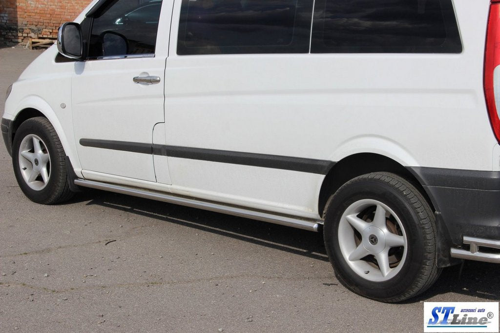 Side Bars BB001 (2 pcs, Stainless Steel) for Mercedes Viano 2004-2014 - image 4