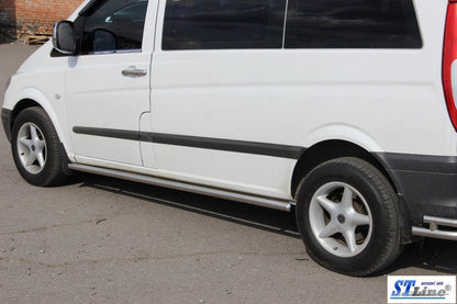 Side Bars BB001 (2 pcs, Stainless Steel) for Mercedes Viano 2004-2014 - image 4