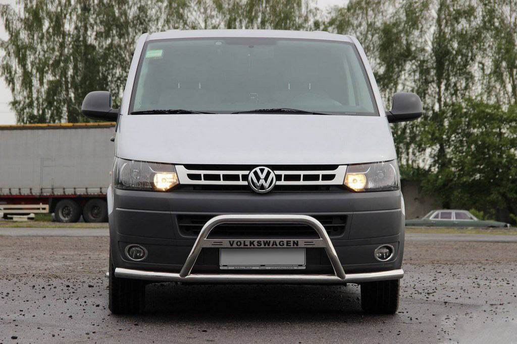 The WT007ST bumper guard (stainless) for Volkswagen T5 2010-2015 - Reelken Auto