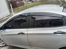 Window Deflectors with Chrome Trim SD (4 pcs, Niken) for Hyundai Accent 2011-2017 - image 1