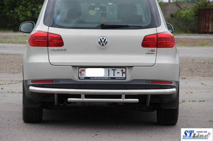 Rear protection AK002-2 (stainless steel) for Volkswagen Tiguan 2007-2016 - Reelken Auto