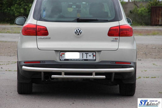Rear protection AK002-2 (stainless steel) for Volkswagen Tiguan 2007-2016 - Reelken Auto