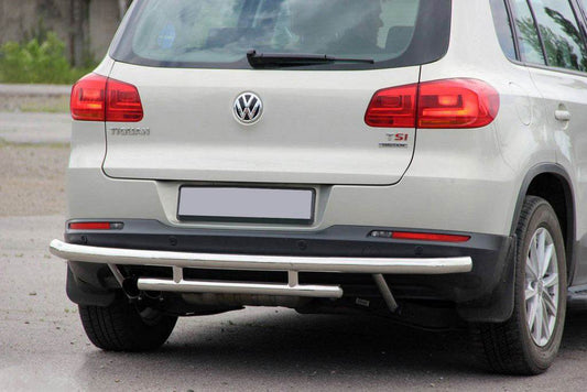 Rear protection AK002-2 (stainless steel) for Volkswagen Tiguan 2007-2016 - Reelken Auto