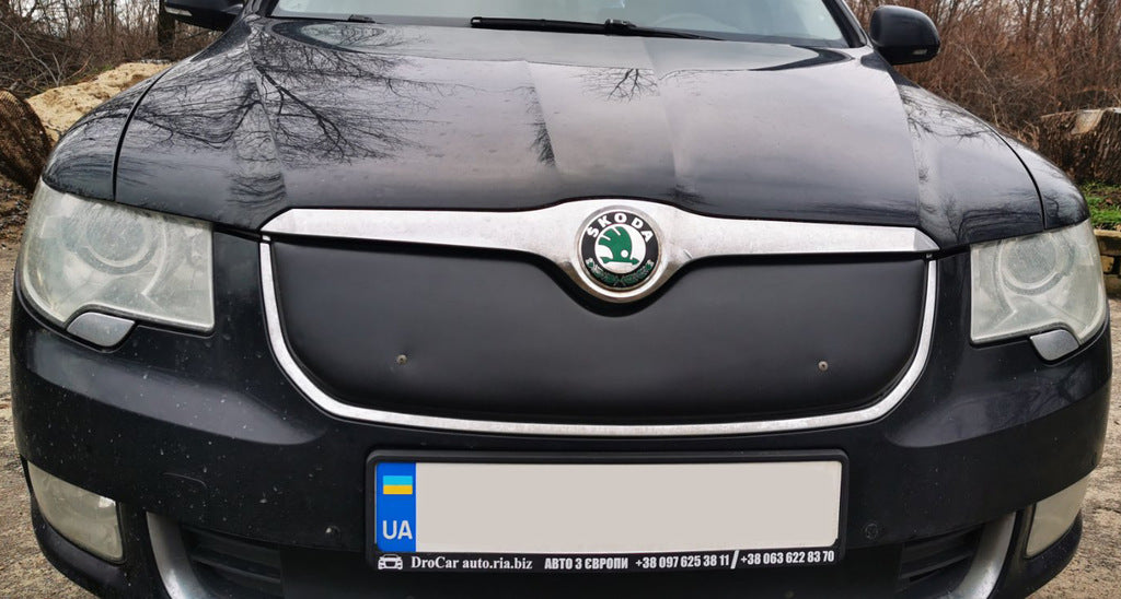 Winter cover on the grille (Top, 2008-2013) for Skoda Superb 2009-2015 - image 1