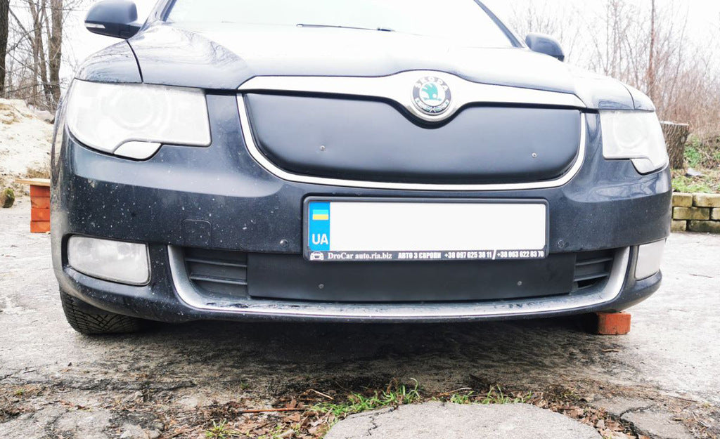 Winter cover on the grille (lower, 2008-2013) for Skoda Superb 2009-2015 - image 5