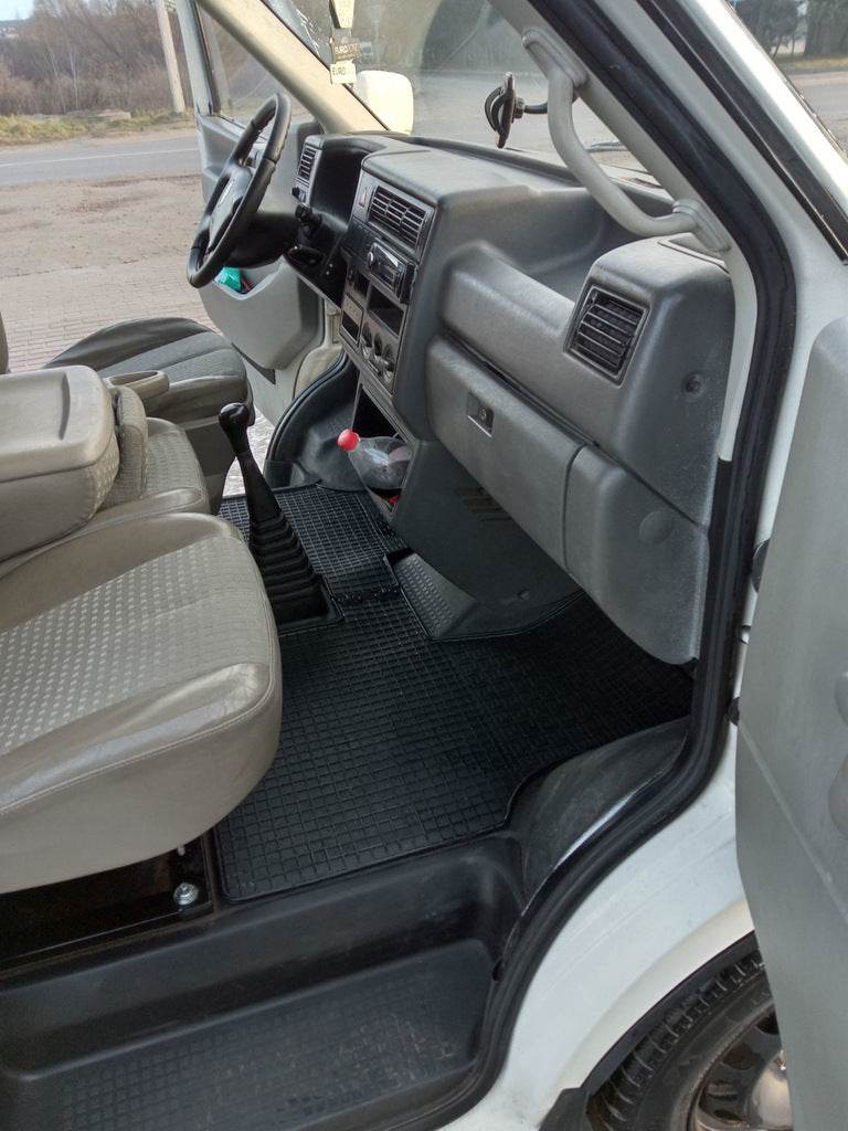 Rubber mats (2 pcs, Polytep) for Volkswagen T4 Transporter - Reelken Auto