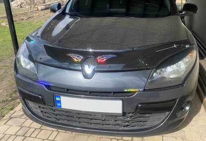 Hood deflector 2009-2013 (EuroCap) for Renault Megane III 2009-2016 - Reelken Auto