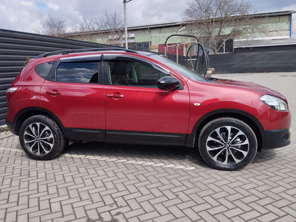 Window Deflectors with Chrome Trim (4 pcs, Sunplex Chrome) for Nissan Qashqai 2007-2010 - image 4