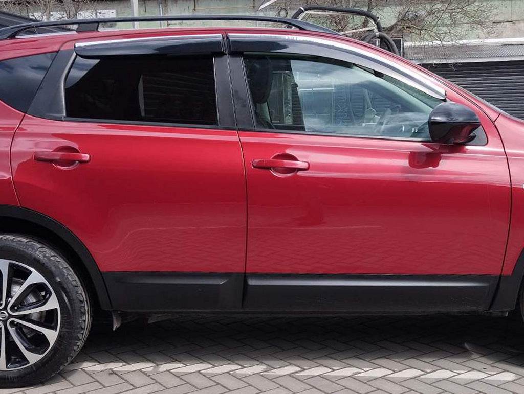 Windshields with chrome (4 pcs, Sunplex Chrome) for Nissan Qashqai 2010-2014 - Reelken Auto