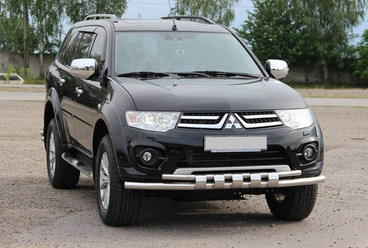Front protection ST015 (stainless) for Mitsubishi L200 2006-2015 - Reelken Auto