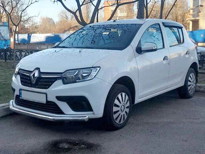 Front protection ST008 (stainless steel) for Renault Sandero 2013-2022 - Reelken Auto