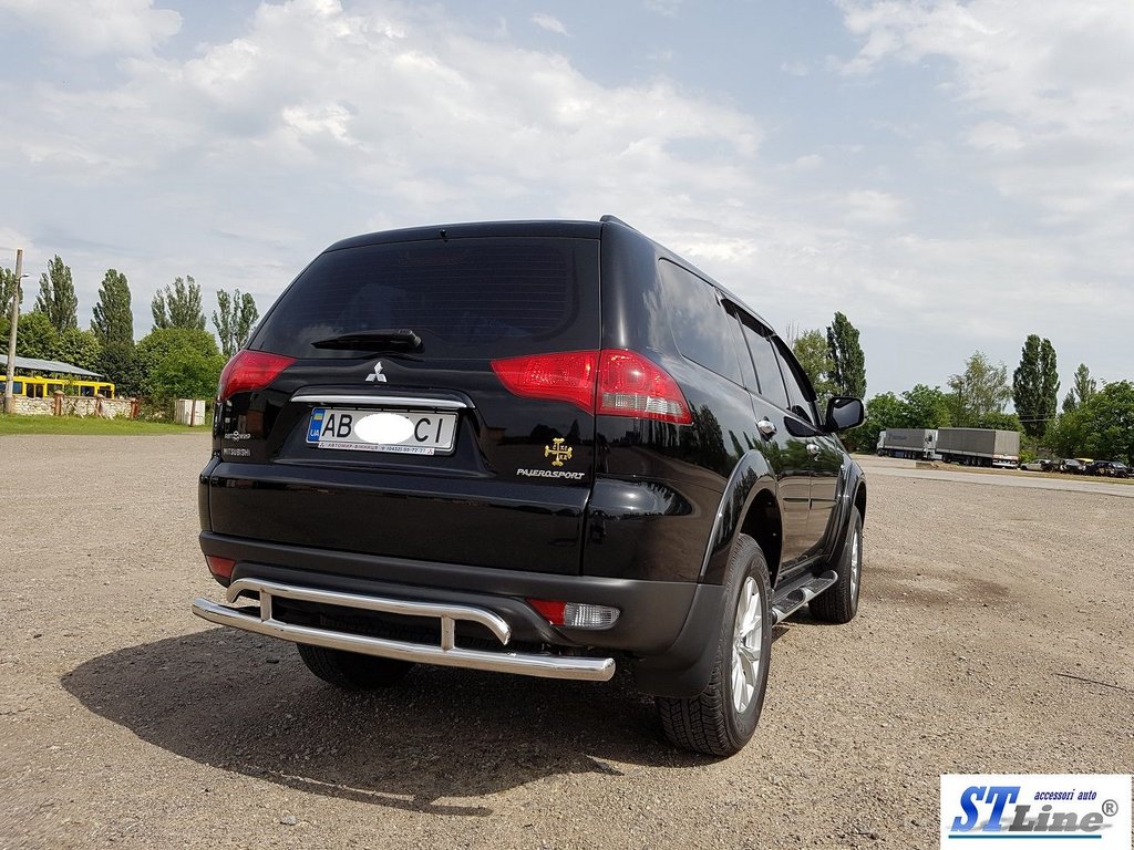 Rear Guard AK002-2 (2 pcs, stainless steel) for Mitsubishi Pajero Sport 2008-2015 - image 3