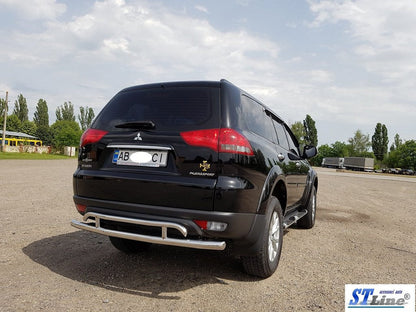 Rear Guard AK002-2 (2 pcs, stainless steel) for Mitsubishi Pajero Sport 2008-2015 - image 3