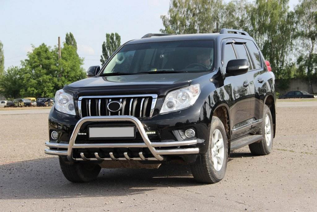 Kenguryatnik WT003-2-Plus (stainless) for Toyota Land Cruiser Prado 150 - Reelken Auto
