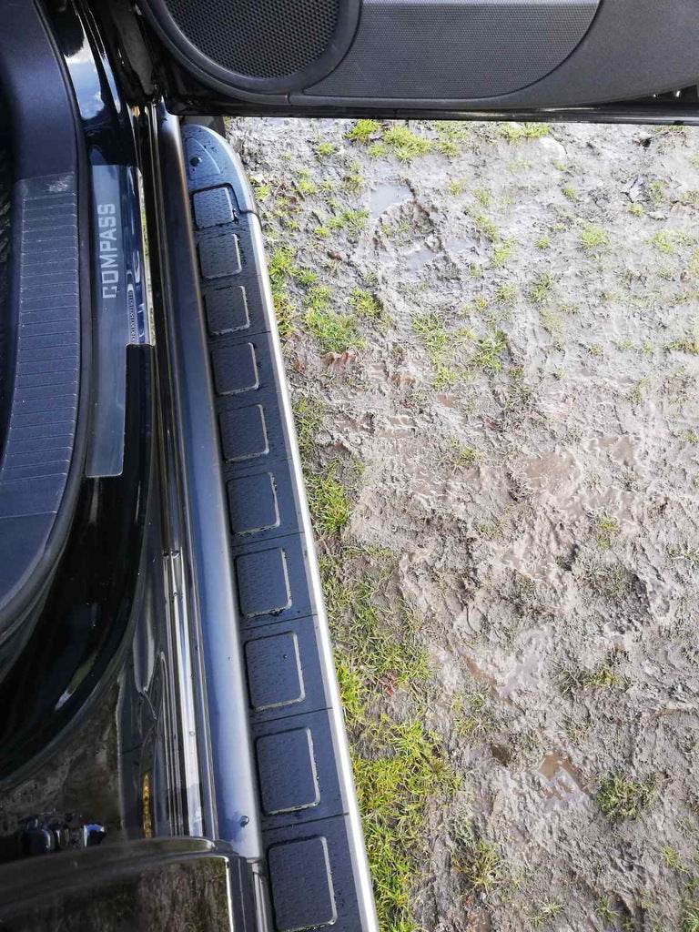 Lateral platforms Duru (2 pieces, aluminum) for Jeep Compass 2006-2016 - Reelken Auto