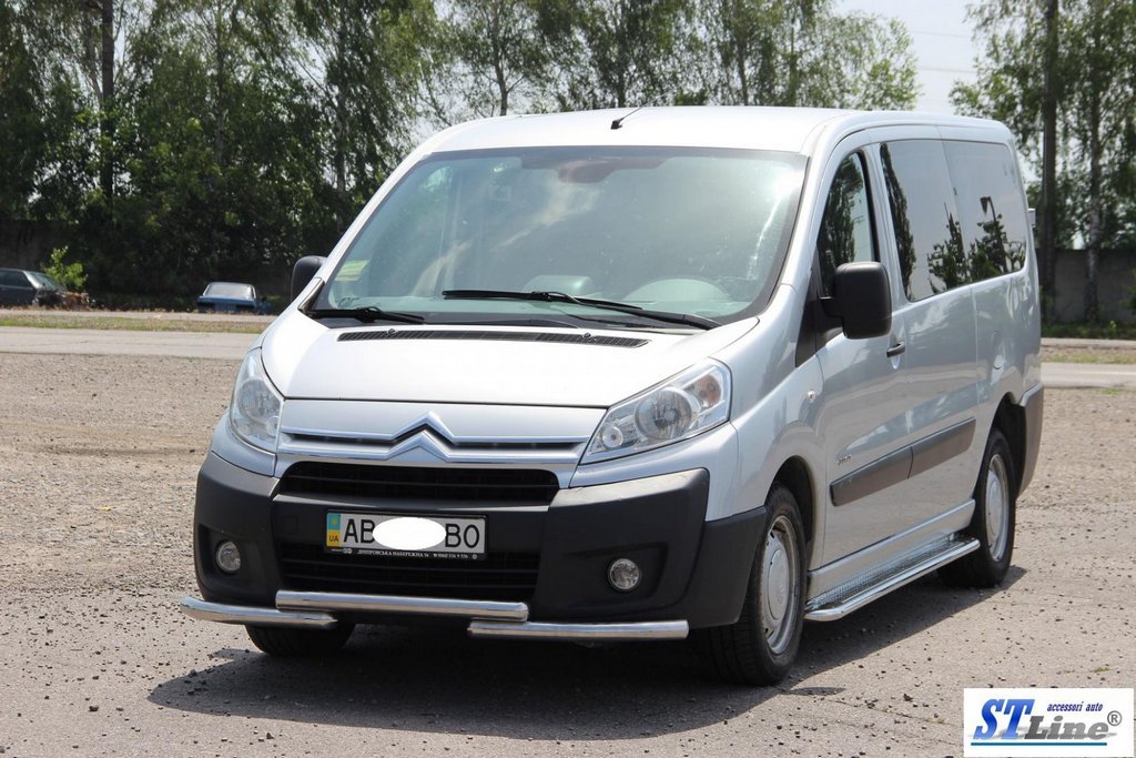 Front Bumper Guard ST009 (Stainless Steel) for Fiat Scudo 2007-2015 - image 2
