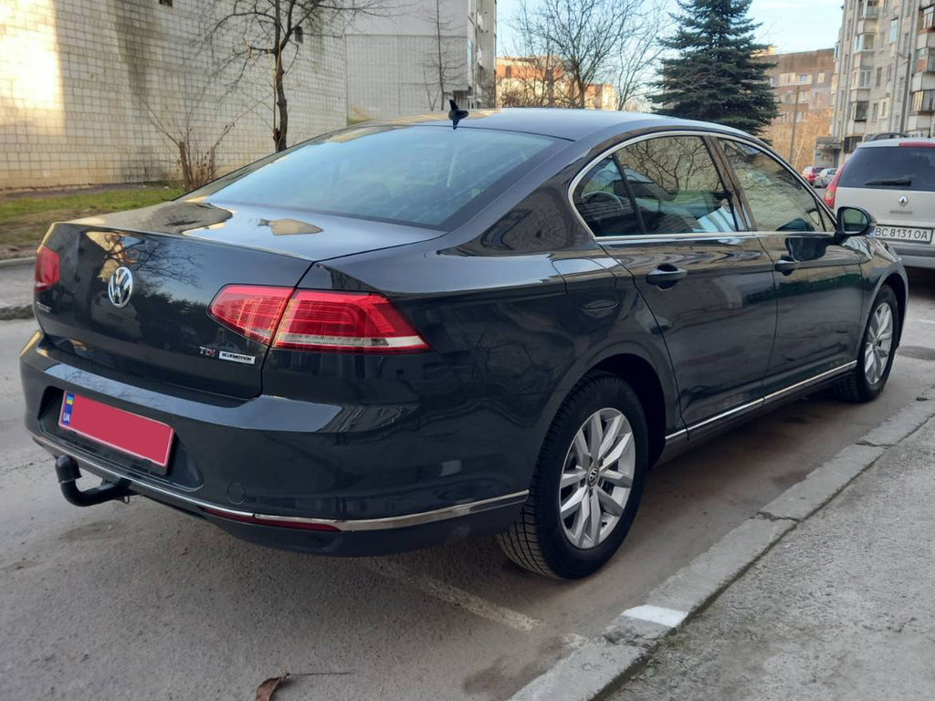 Cover on the end of the rear bumper SD/SW (3 pcs., stainless steel) for Volkswagen Passat B8 2015-2023 - image 7