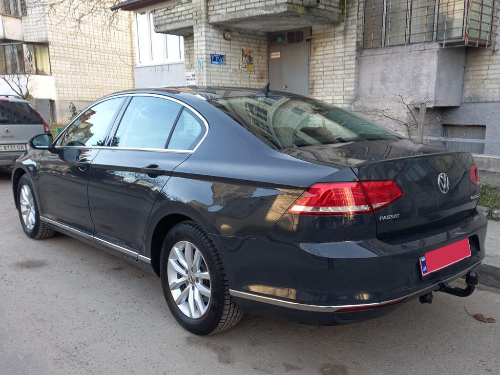 Cover on the end of the rear bumper SD/SW (3 pcs., stainless steel) for Volkswagen Passat B8 2015-2023 - image 1