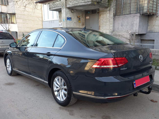 Cover on the end of the rear bumper SD/SW (3 pcs., stainless steel) for Volkswagen Passat B8 2015-2023 - image 1
