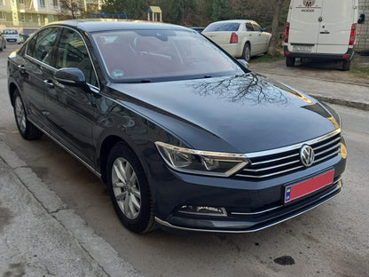 Lining on the front bumper (2015-2018, 3 PCs, stainless steel) for Volkswagen Passat B8 2015-2023 - image 3