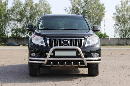 Kenguryatnik WT003-2-Plus (stainless) for Toyota Land Cruiser Prado 150 - Reelken Auto