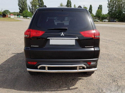 Back protection AK002-2 (2 pieces, stainless steel) for Mitsubishi Pajero Sport 2008-2015 - Reelken Auto