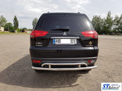 Rear Guard AK002-2 (2 pcs, stainless steel) for Mitsubishi Pajero Sport 2008-2015 - image 4