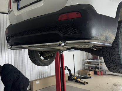 Rear corner bars with center section AK007-3 (2 pcs, stainless steel) for Kia Sorento II XM 2009-2014 - image 2