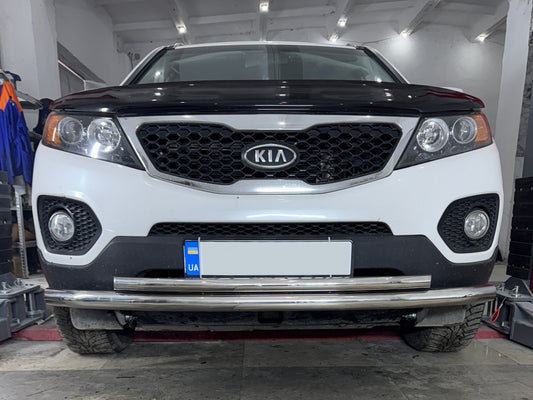 Front lower bull bar stainless steel for Kia Sorento II XM 2009-2014 - image 1