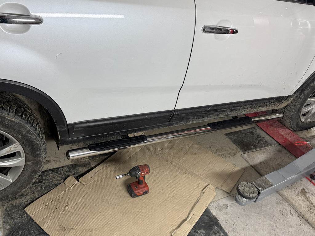 The lateral pipe (2 pcs., Stainless steel.) for Kia Sorento II XM 2009-2014 - Reelken Auto