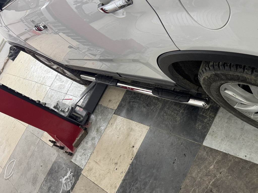 The lateral pipe (2 pcs., Stainless steel.) for Kia Sorento II XM 2009-2014 - Reelken Auto