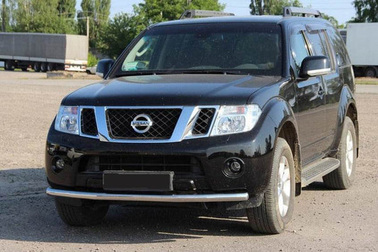 Front protection ST008 (stainless) for Nissan Navara 2006-2015 - Reelken Auto