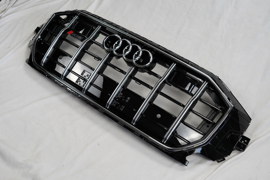 SQ-Style Front Grille (2018-2023, Black with Chrome) for Audi Q8 2018- - image 5