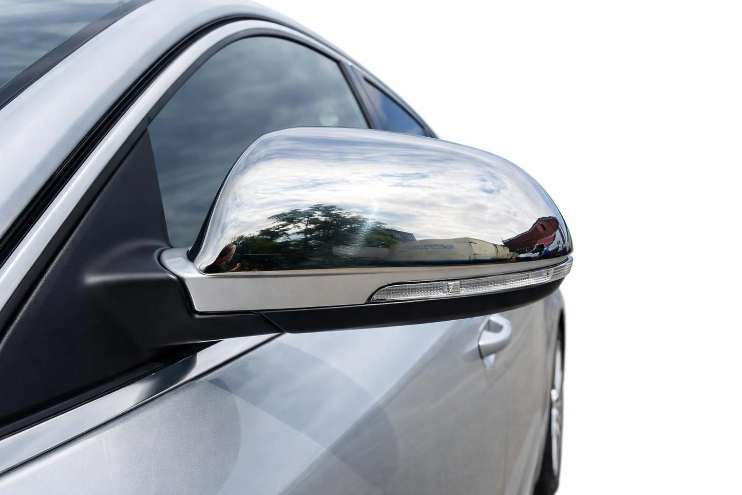 Mirror Covers (2 pcs, Stainless Steel) for Skoda Octavia II A5 2010-2013 - image 1