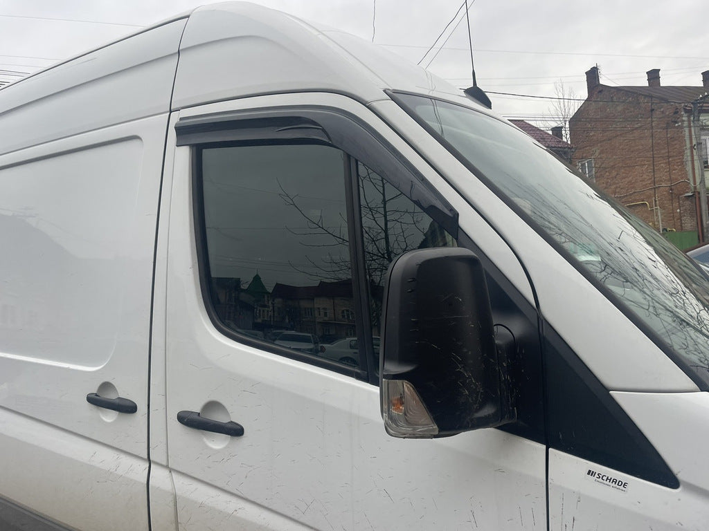 Stick-on Wind Deflectors (2 pcs, Sunplex Sport) for Mercedes Sprinter W906 2006-2018 - image 1