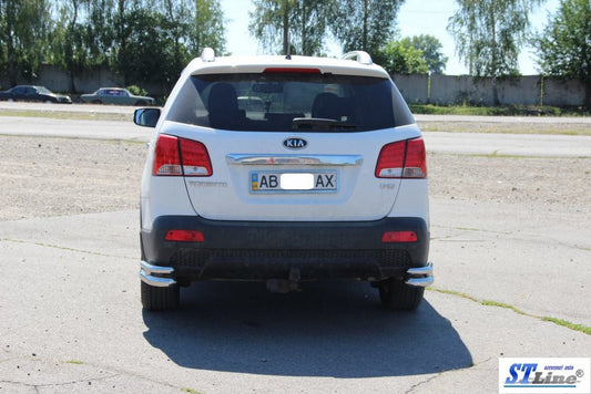 Rear Double Corner Bars AK003-Double (Stainless Steel) for Kia Sorento II XM 2009-2014 - image 2
