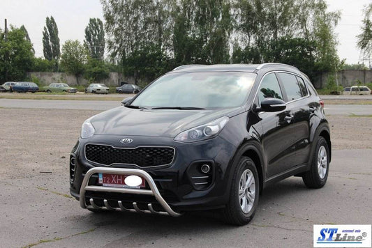 The WT003 bumper guard (stainless) for Kia Sportage 2015-2021 - Reelken Auto