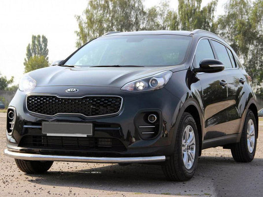 Front protection ST008 (stainless) for Kia Sportage 2015-2021 - Reelken Auto