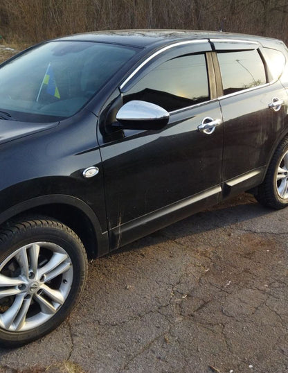 Mirror Covers (2 pcs, Stainless Steel) for Nissan Qashqai 2007-2010 - image 8