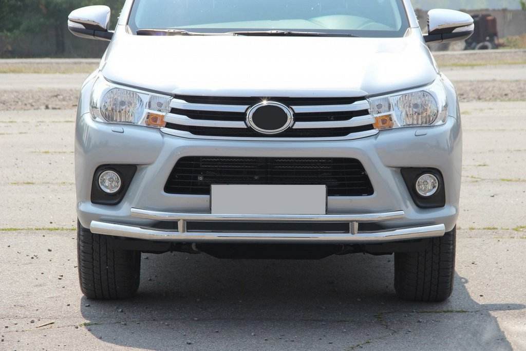 Front protection ST018 (stainless) for Toyota Hilux 2015↗ - Reelken Auto