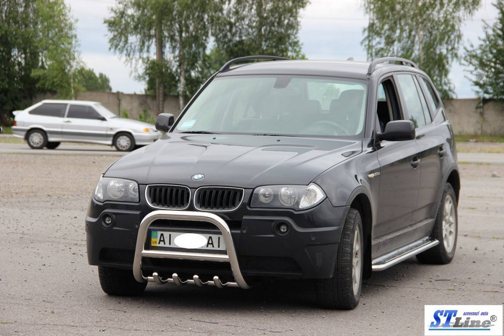 Kenguryatnik (stainless steel). for BMW X3 E-83 2003-2010 - image 2