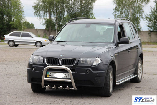 Kenguryatnik (stainless steel). for BMW X3 E-83 2003-2010 - image 2