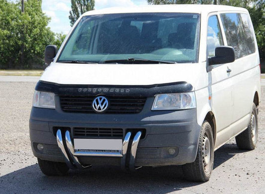 The bumper guard ST006-03 nostrils (stainless) for Volkswagen T5 Transporter 2003-2010 - Reelken Auto